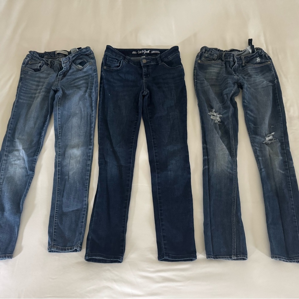 Girls Blue Jeans Levi’s & cat & jack size 12